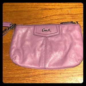 Purple Coach Wristlet